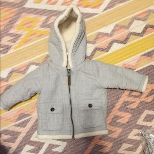 Carters Sherpa lined jacket Size 6 months.